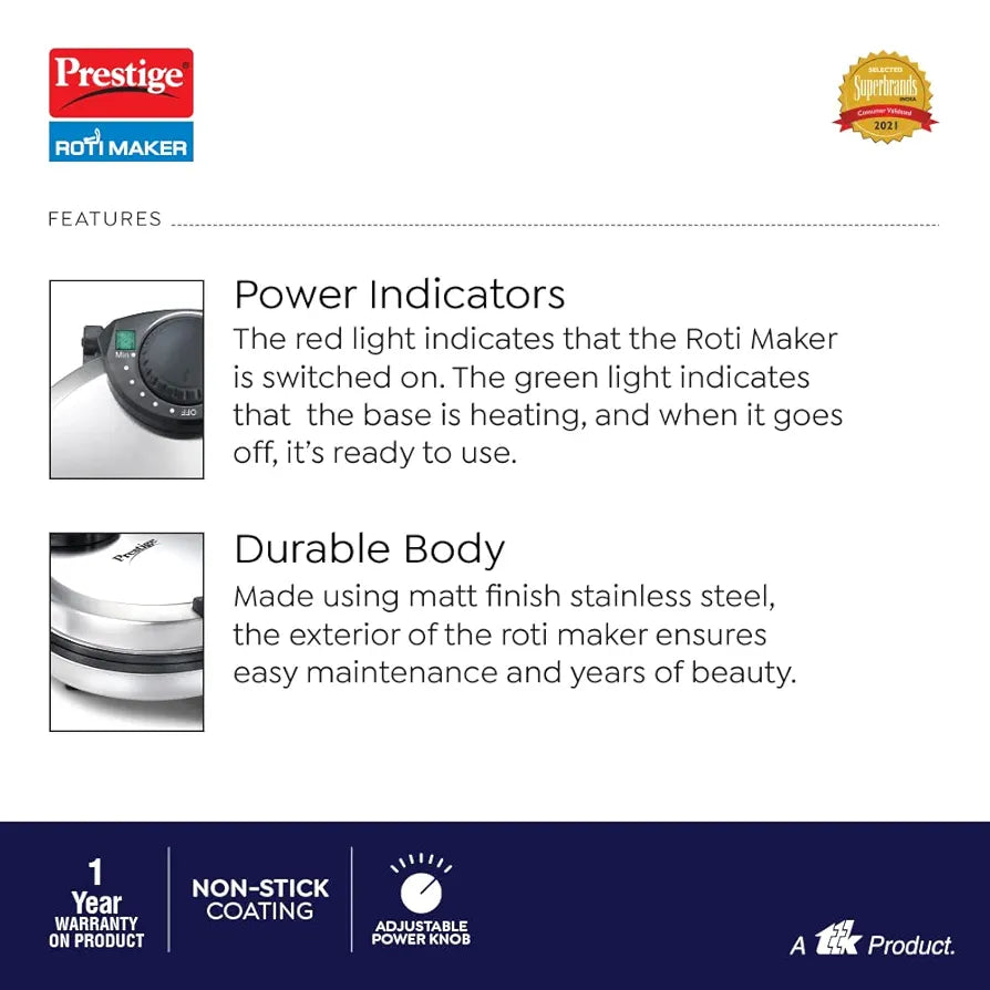 PRESTIGE 41030 ROTI MAKER PRM 3.0 PRESTIGE 41030 ROTI MAKER PRM 3.0